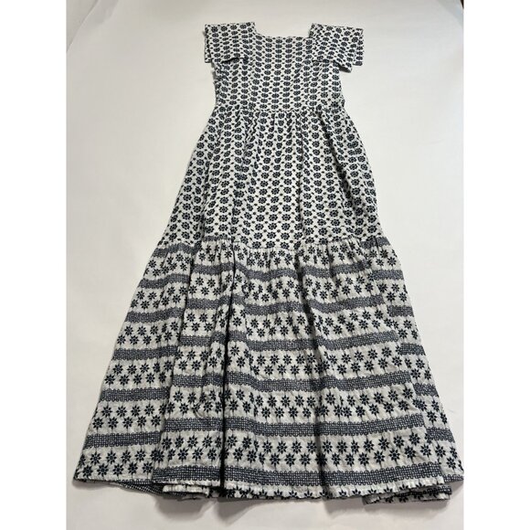 IQ Collection Africa Square Neck Midi Dress in White Black - Picture 5 of 5